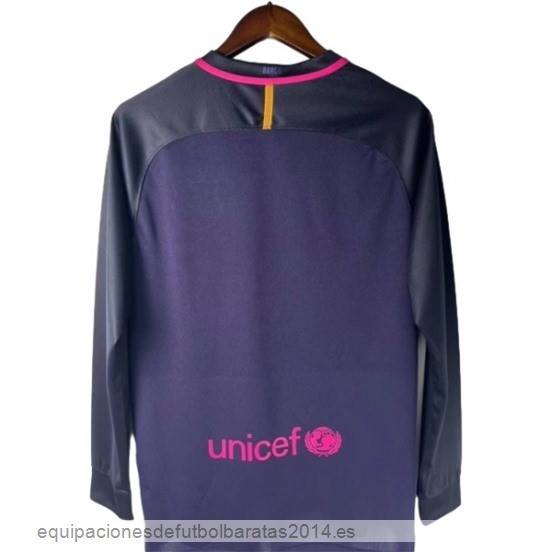 Nuevo 2ª Manga Larga Barcelona Retro 2016 2017 Purpura Baratas